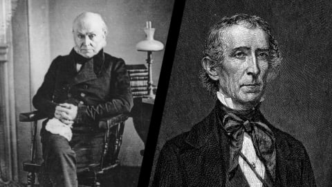 (Left) John Quincy Adams and (right) John Tyler.