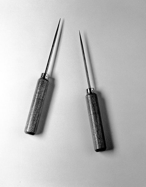 A pair of Freeman's icepick-like lobotomy tools