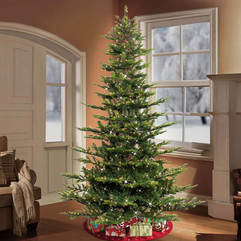 Puleo International Pre-Lit Aspen Fir Artificial Christmas Tree