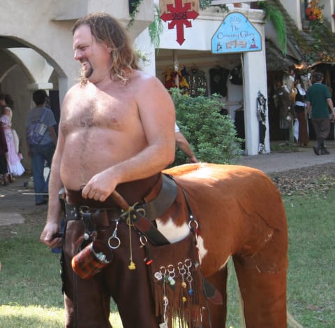 A centaur at the 2006 Texas Renaissance Festival.