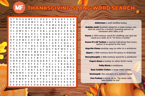 How many historical Thanksgiving slang terms can you spot? Click to enlarge.