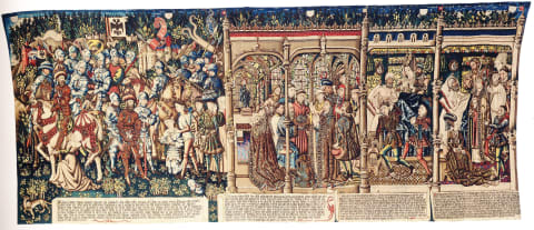 Part of the tapestry reproduction of ‘Justice Cycle,’ now in the Historical Museum of Bern.