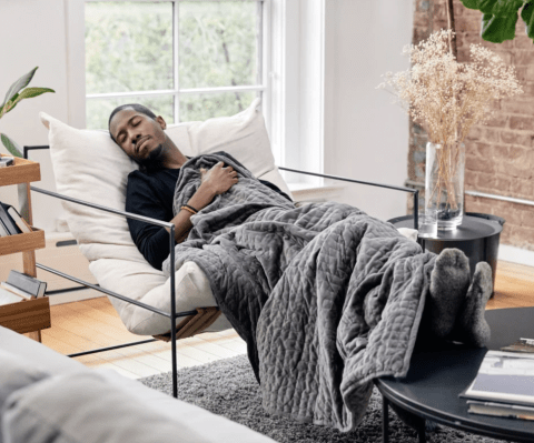 You can get this popular weighted blanket from Gravity for 30 percent off today. 