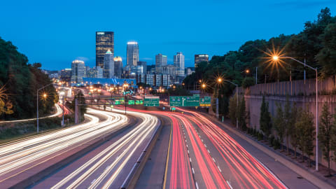 I-279 looking downtown. 