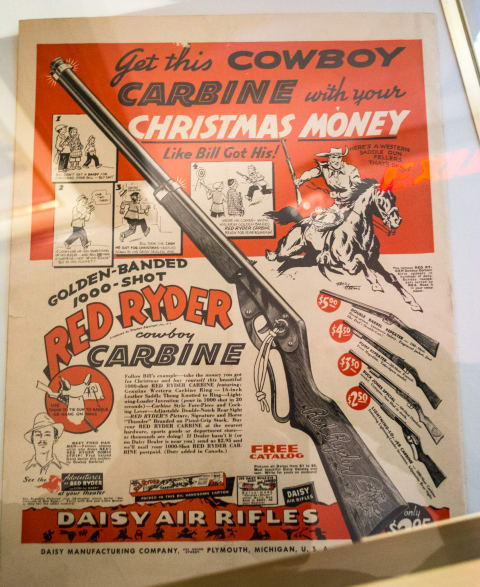 A vintage ad for the Red Ryder BB gun.