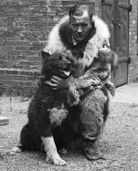 Balto with musher Gunnar Kaasen.