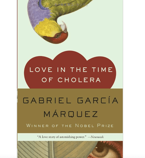 ‘Love in the Time of Cholera’  by Gabriel García Márquez.