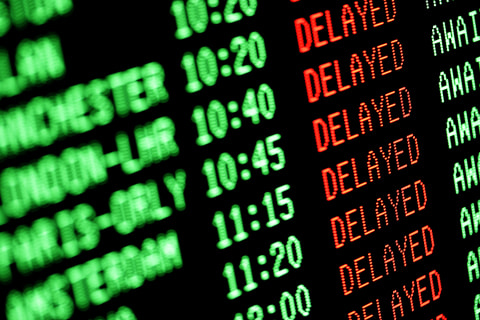 Be prepared to make some calls if your flight is delayed or canceled.