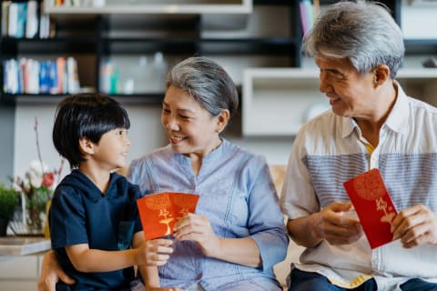 These red envelopes are usually filled with money, and are a big part of Chinese New Year traditions.