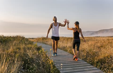 Couples nag—er, encourage—each other to improve their cardiovascular health.