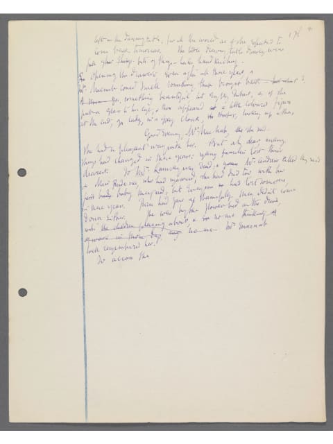 A page from an early draft of 'Mrs. Dalloway.'