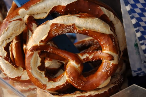 The deep brown color of pretzel crust is thanks to the Maillard Reaction.