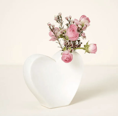 They'll be admiring this heart-shaped vase for weeks, easily. 