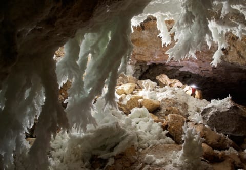 The amazing Chandelier Ballroom in Lechuguilla Cave.