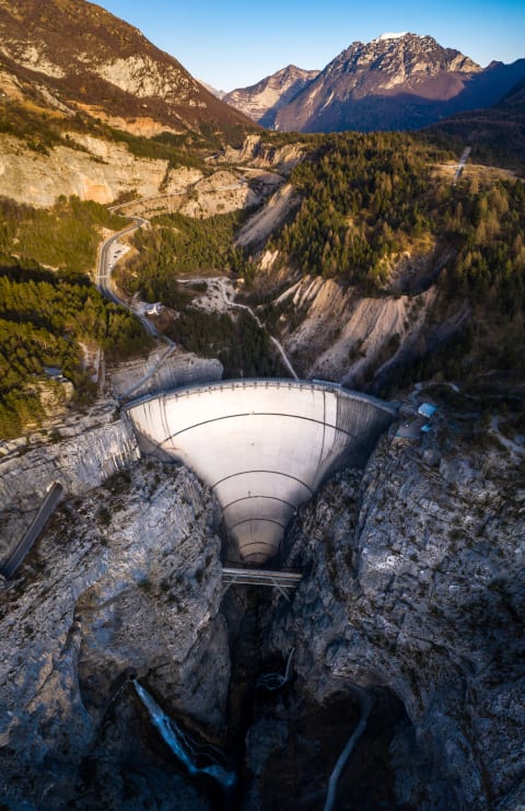 The Vajont dam today.