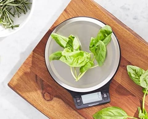 Amazon Basics Stainless Steel Digital Kitchen Scale with LCD Display