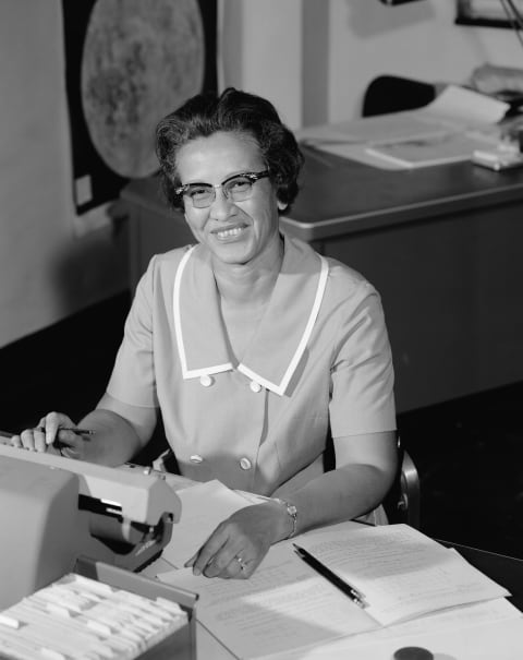 Katherine Johnson at work, 1966.