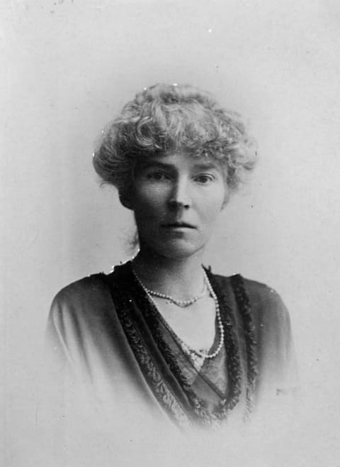 A portrait of explorer Gertrude Bell.