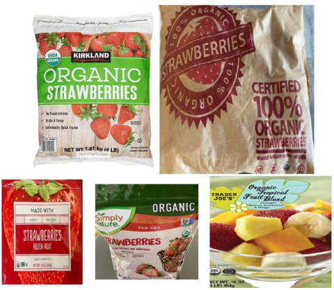 Some of the recalled strawberry products.