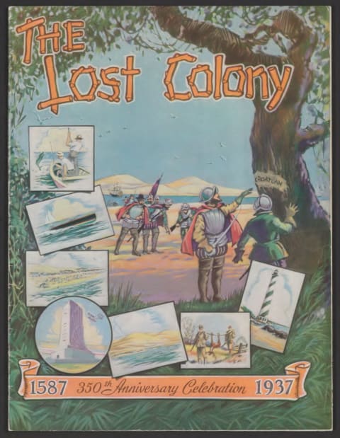 A program for the 1937 play dramatizing the history of the Lost Colony.