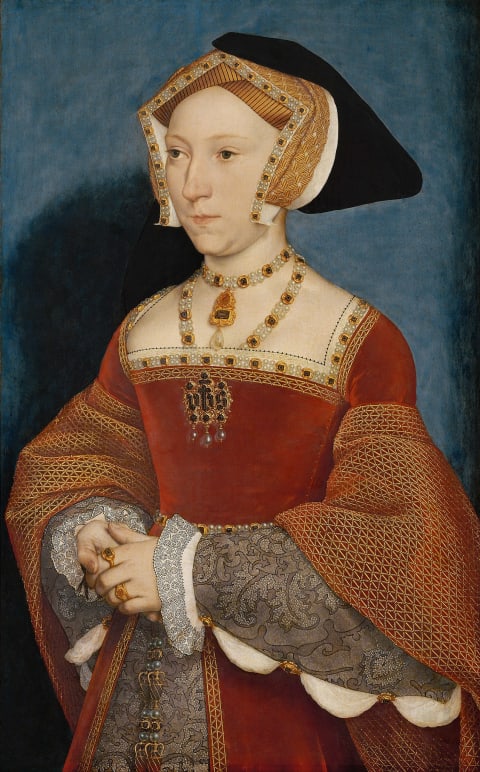 A portrait of Jane Seymour by Hans Holbein the Younger, circa 1536.