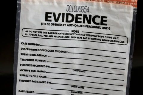 An evidence bag.