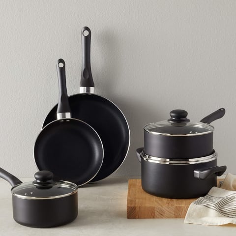 Amazon Basics 8-Piece Non-Stick Cookware Set