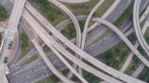 Spaghetti Junction from above.