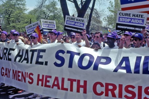 Gay Men's Health Crisis participated in the March on Washington for Gay, Lesbian, and Bi Equal Rights and Liberation in 1993.