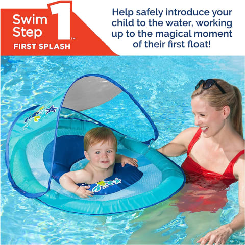 SwimWays Sun Canopy Inflatable Baby Spring Float