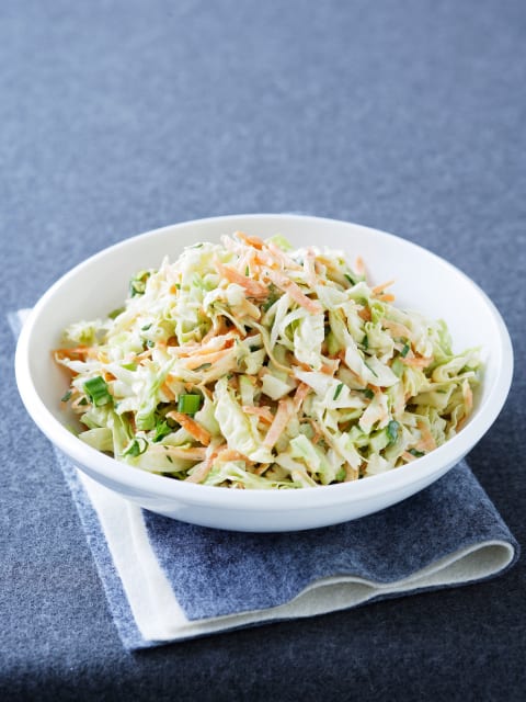 Cold coleslaw.