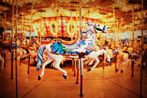 Merry-go-rounds have been popular for centuries.