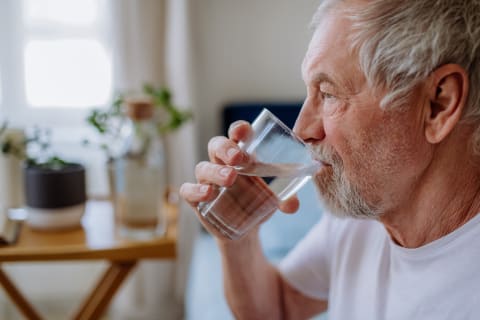 Water first, coffee later.