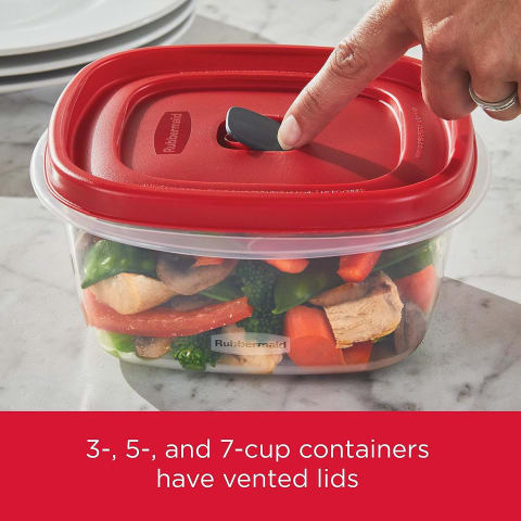 Rubbermaid 16-Piece Food Storage Containers with Lids and Steam Vents