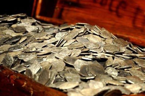 Some of the booty recovered from the wreck of the ship ‘Whydah.’