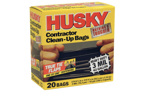 Husky 42-Gallon Contractor Clean-Up Bags (20-Pack)