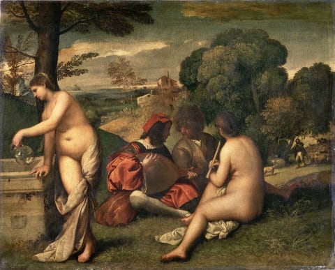 Titian and/or Giorgione, ‘The Pastoral Concert’ (ca. 1510).