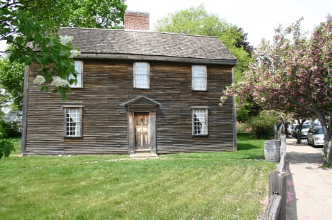 The John Adams Birthplace in Quincy, Massachusetts, where a cache of concealed shoes was found during restoration.