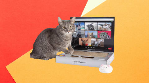 Cat always stepping on your keyboard? This scratching post could help with that.