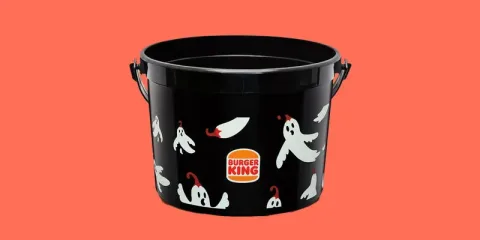 Burger King’s “Trick-or-Heat” buckets are up for grabs too.