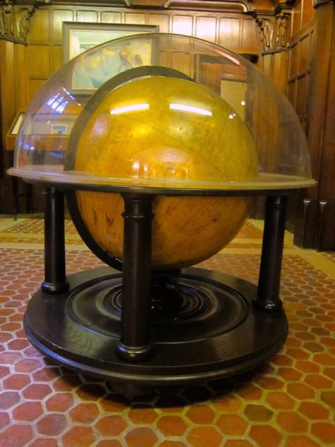 The globe on which Thor Heyerdahl planned the ‘Kon-Tiki’ expedition.