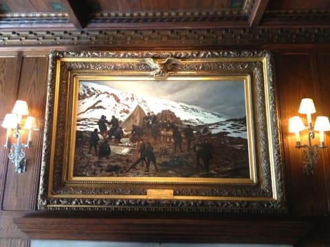 Albert Operti’s painting, ‘Rescue at Camp Clay,’ shows the dramatic rescue of the stranded Greely expedition crew.