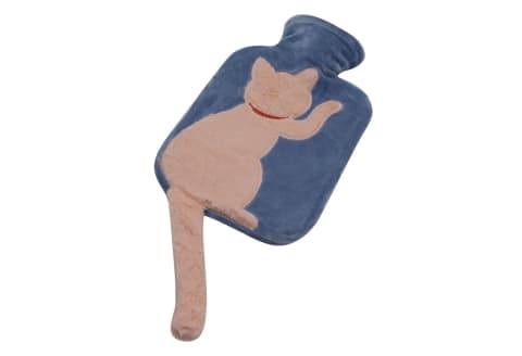 1 Liter Rubber Hot Water Bottle with Soft Plush Fleece Cover