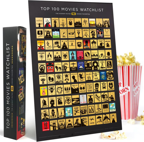 IMDb Top 100 Movies Scratch-Off Poster