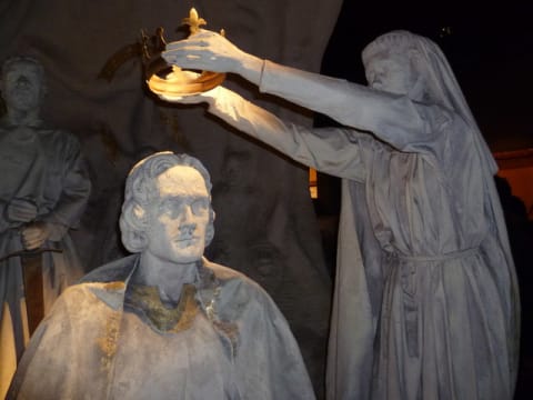 Isabella MacDuff crowning Robert the Bruce at Scone in 1306.