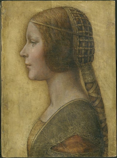 ‘Profile of a Young Fiancée,’ possibly drawn by Leonardo da Vinci.