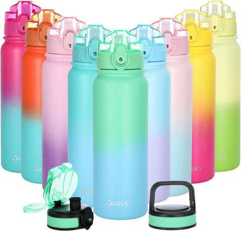 Oldley Insulated Water Bottle with Straw