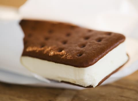 The ice cream sandwich originated on the streets of New York.