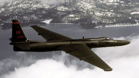 The U-2 reconnaissance aircraft in flight.