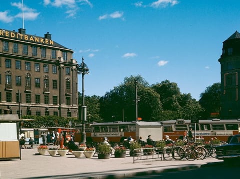 The Kreditbanken building in Stockholm in 1968, where the “Stockholm Syndrome” bank robbery took place